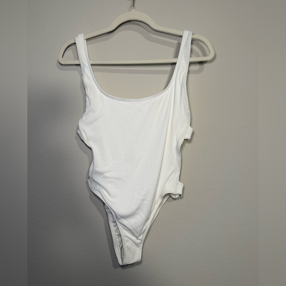 L*Space Classic White Ribbed One-Piece Swimsuit for women - Picture 2 of 7